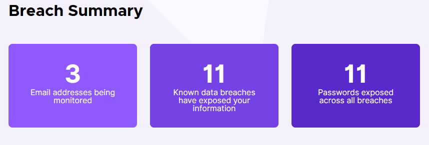 Firefox Monitor Breach Summary