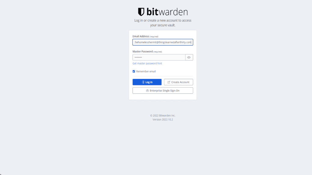 Sign into your Bitwarden account