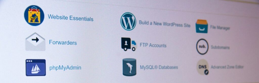 assorted icon lot, WordPress hosting image