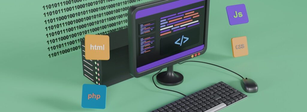 a computer on a desk